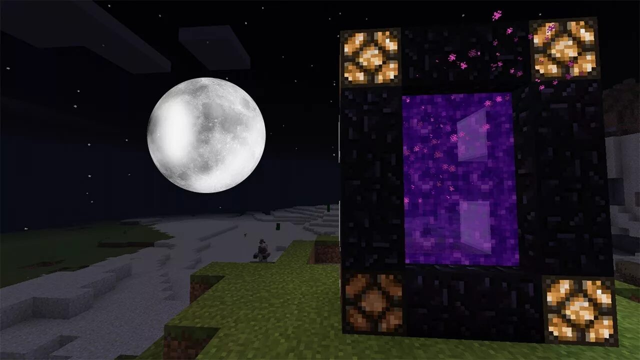 Lunar minecraft. Луна в МАЙНКРАФТЕ. Луна в МАЙНКРАФТЕ постройка. Полнолуние майнкрафт. Мод на луну в майнкрафт.