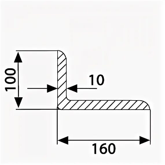 Вес уголка 125 125 8. Уголок 125х8 чертеж. Уголок металлический 160х100х10. Уголок 125х125х8 чертеж. Уголок 100х10 ось чертеж.