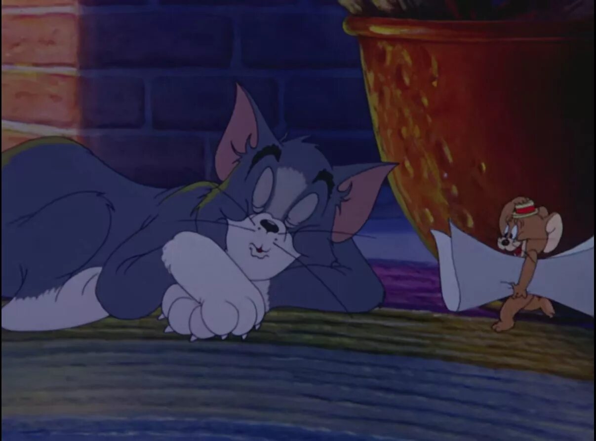 Sleeping tom. Том и Джерри 1945. Том и Джерри сон. Том и Джерри сон Тома. Том и Джерри Mouse in Manhattan.