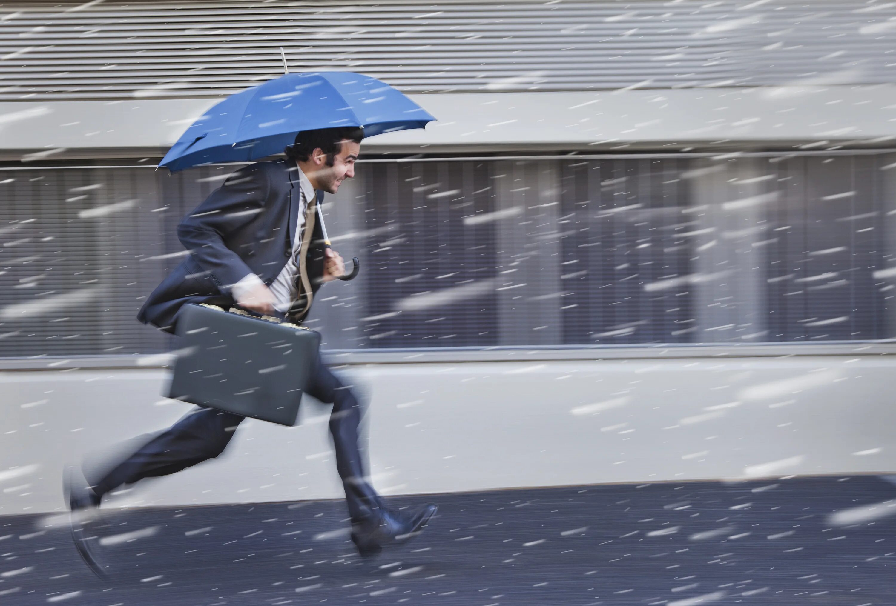 Working in the rain