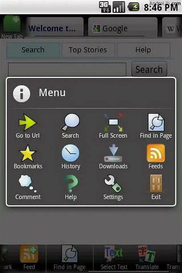 Browser android 1. Browser android 1