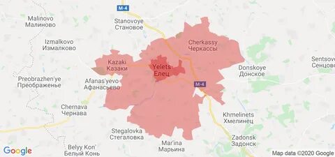 Елец какая область на карте
