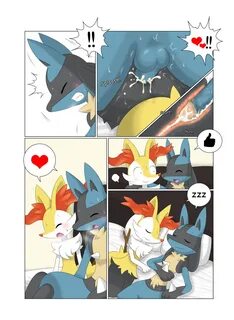 winick-lim, braixen, lucario, nintendo, comic, sound effects, anal, anal se...