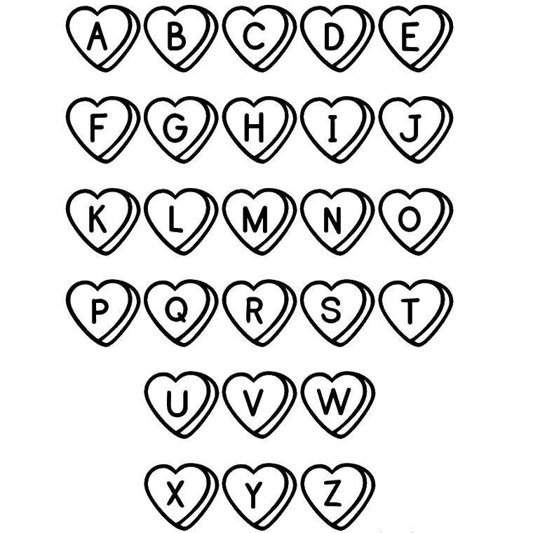 Буквы из сердечек скопировать. Маленькие сердечки раскраска. Алфавит с сердечками. Раскраски в виде сердечек. Буква а в сердечке.
