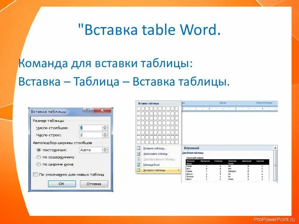 Как называется вставка. Как называется вставка