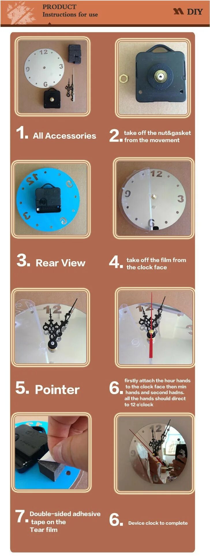 Часы и зеркало анализ. Собрать часы. DIY часы. Часы DIY Clock инструкция. Инструкция для настенных часов.