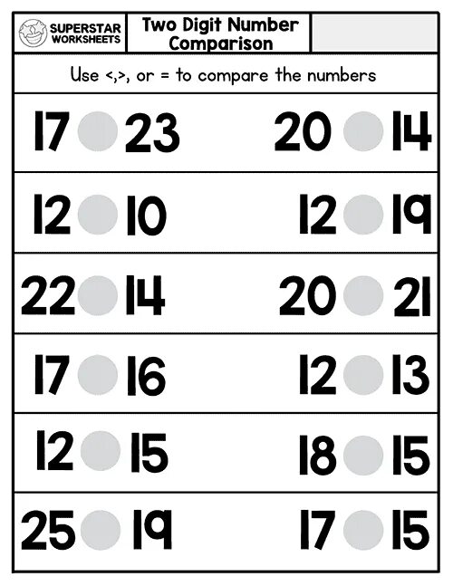 Numbers comparison. Comparing Sizes XL to number.