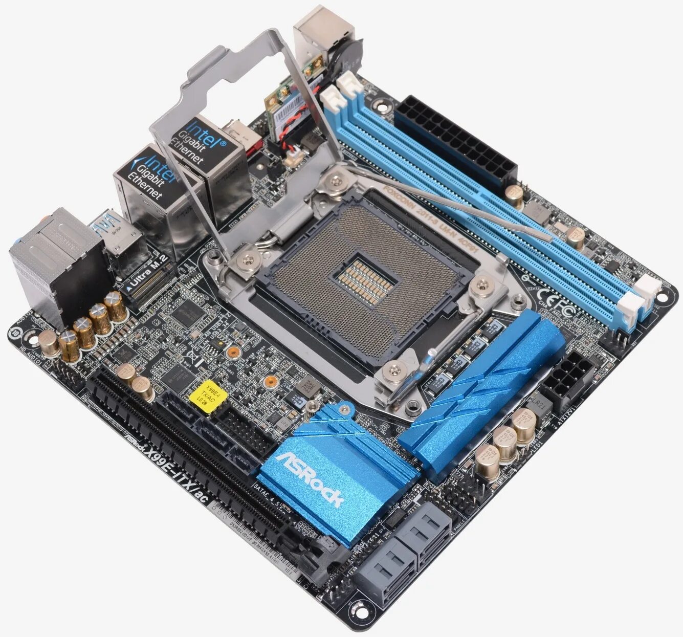 Плата микро атх. X99e-ITX/AC. Mini ITX LGA 2011. ASROCK x99 Mini ITX. ASROCK 2011 ITX.