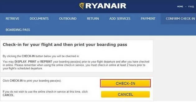 Scheduled departure