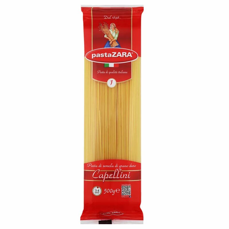 Макароны pasta Zara вермишель 500гр. Мак.изделия pasta Zara спагетти/капеллини 500г. Пасты купить в интернет магазине