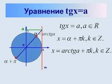 Укажите корень уравнения tg x 0