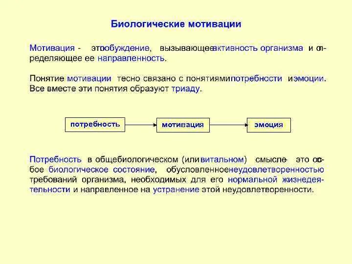 Биологические мотивации