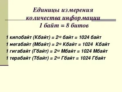 Сколько килобайт информации содержит сообщение объемом 214