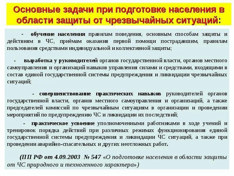 Организация подготовки по го и чс. Подготовка населения к действиям в чрезвычайных ситуациях. Подготовка населения в области защиты от чрезвычайных. Обучение населения защите от чрезвычайных ситуаций. Основные задачи подготовки населения.