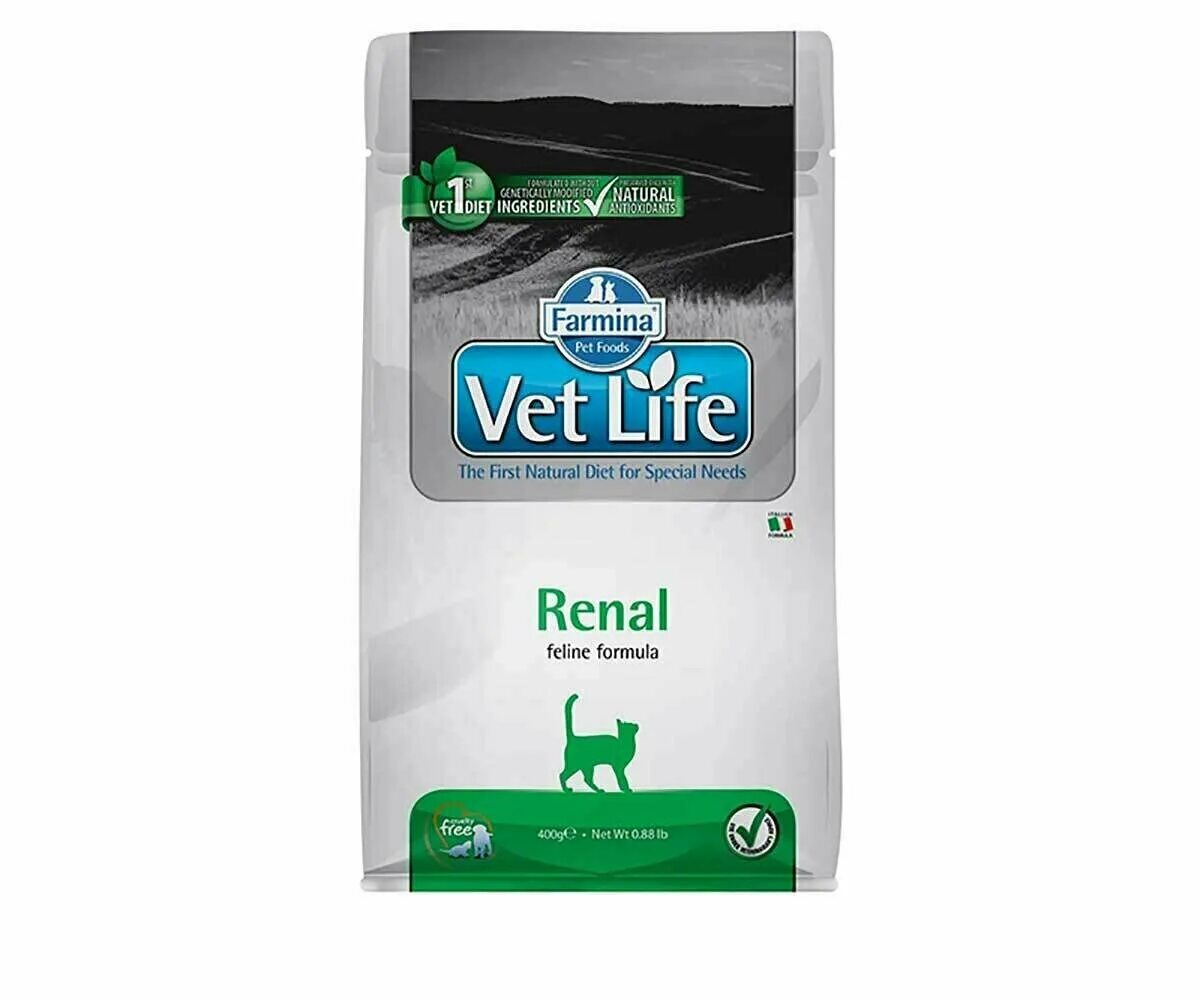 Корм vet life renal. Лечебный корм для кошек vet Life. Vet Life renal для кошек. Корм для кошек Ренал Farmina. Фармина вет лайф Ренал.