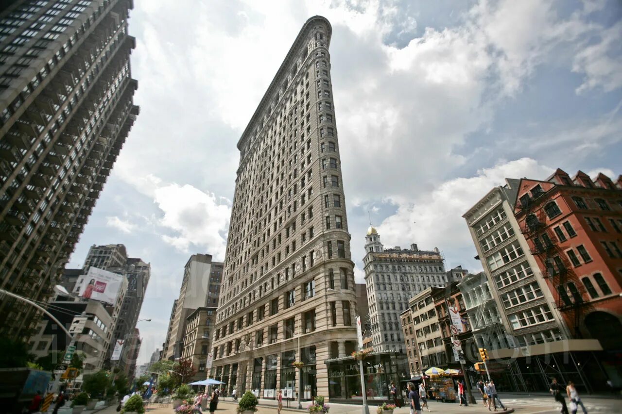 Флэтайрон-Билдинг Нью-Йорк. Flatiron building в Нью-Йорке. Небоскреб Флэтайрон Нью Йорк. Flatiron building, Нью-Йорк, США.