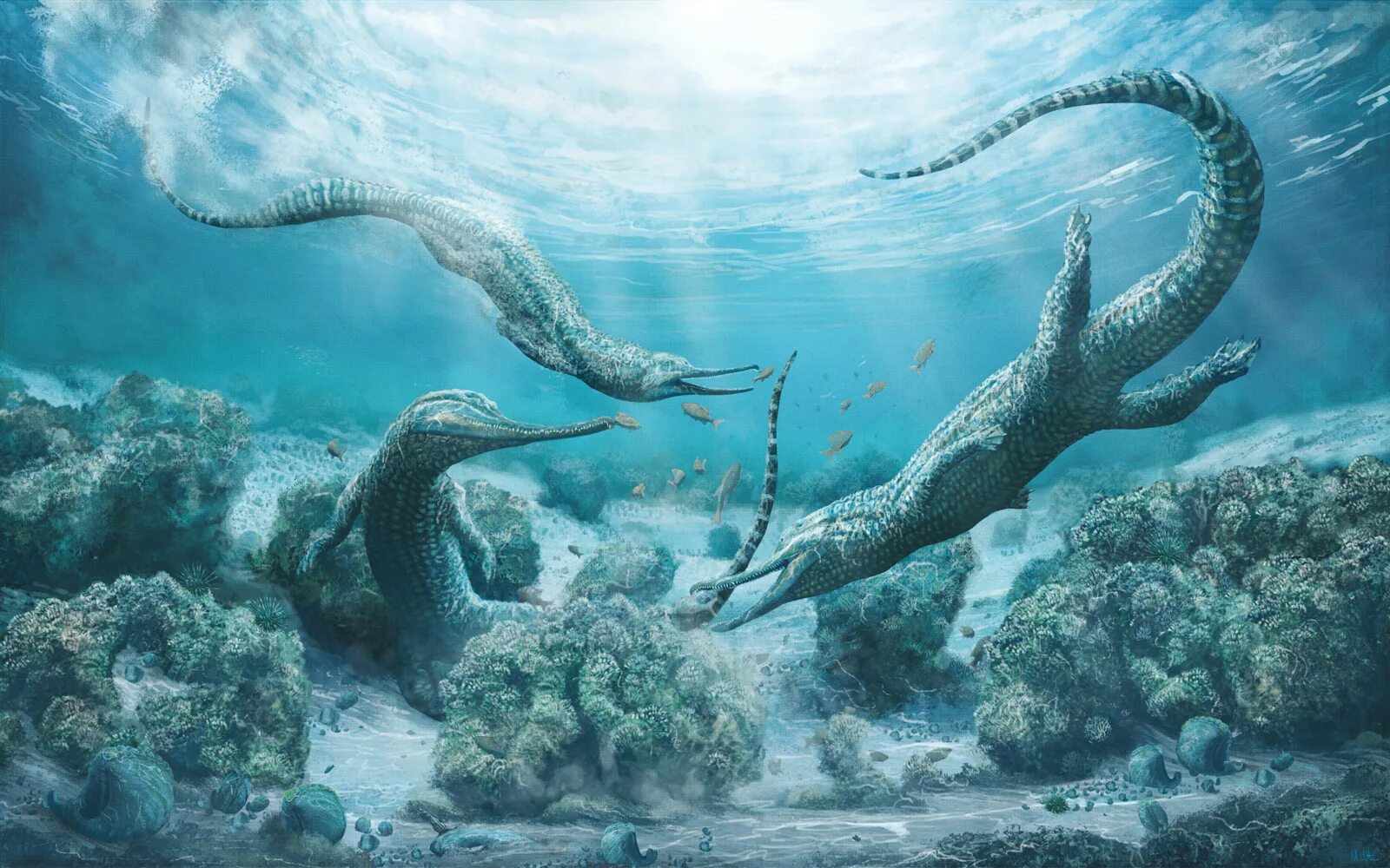 Океаны древности. Океан Триасового периода. Морские динозавры Триасового периода. Море Триасового периода. Триасовый период морская жизнь.