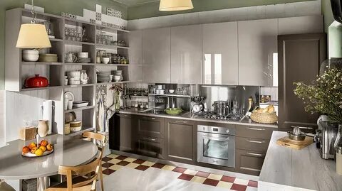 Кухня в сером стиле
