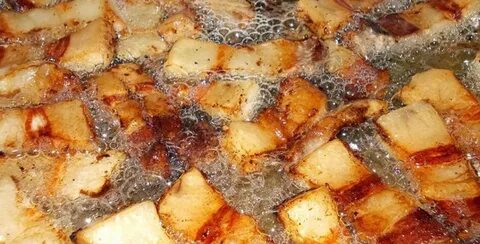 Шкварки из сала рецепт приготовления на сковороде