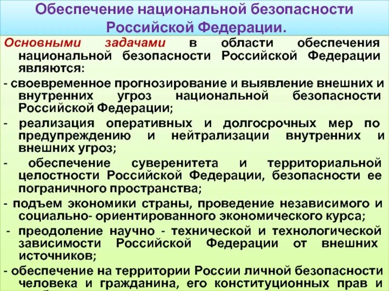 Национальная и международная безопасность россии