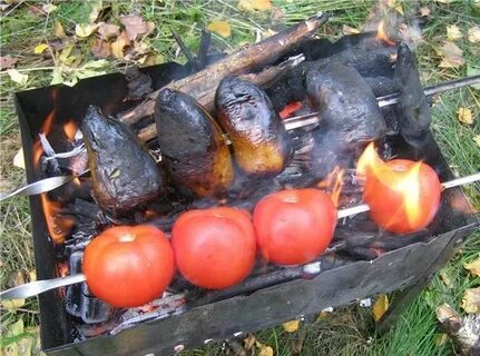 Вкусные овощи на костре
