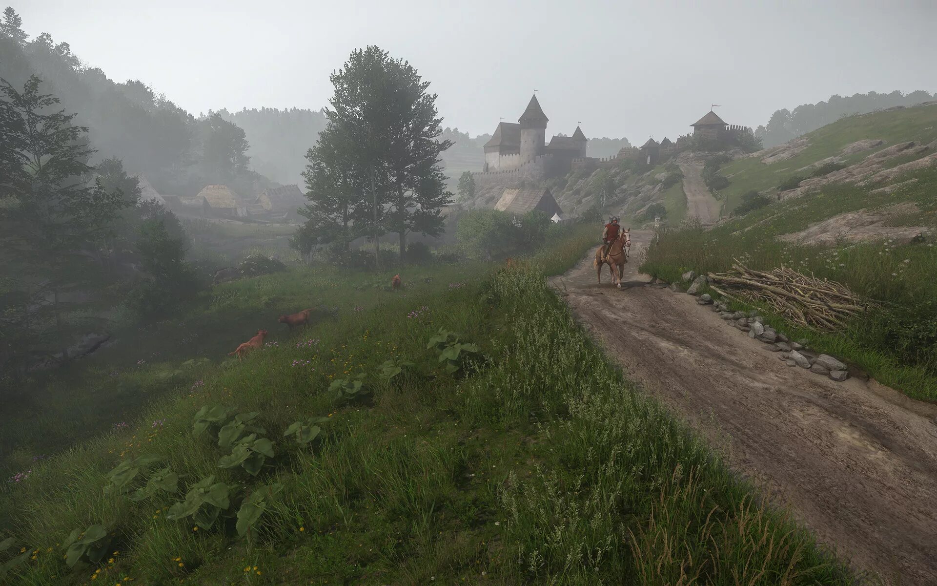 Kingdom come deliverance дождь. Kingdom come deliverance Литомержице. Кингдом Кам деливеранс лес. Kingdom come deliverance природа. Кингдом кам дом