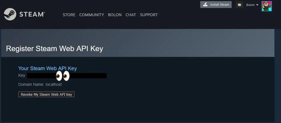 Зарегистрируйте steam api ключ. Зарегистрируйте steam api ключ