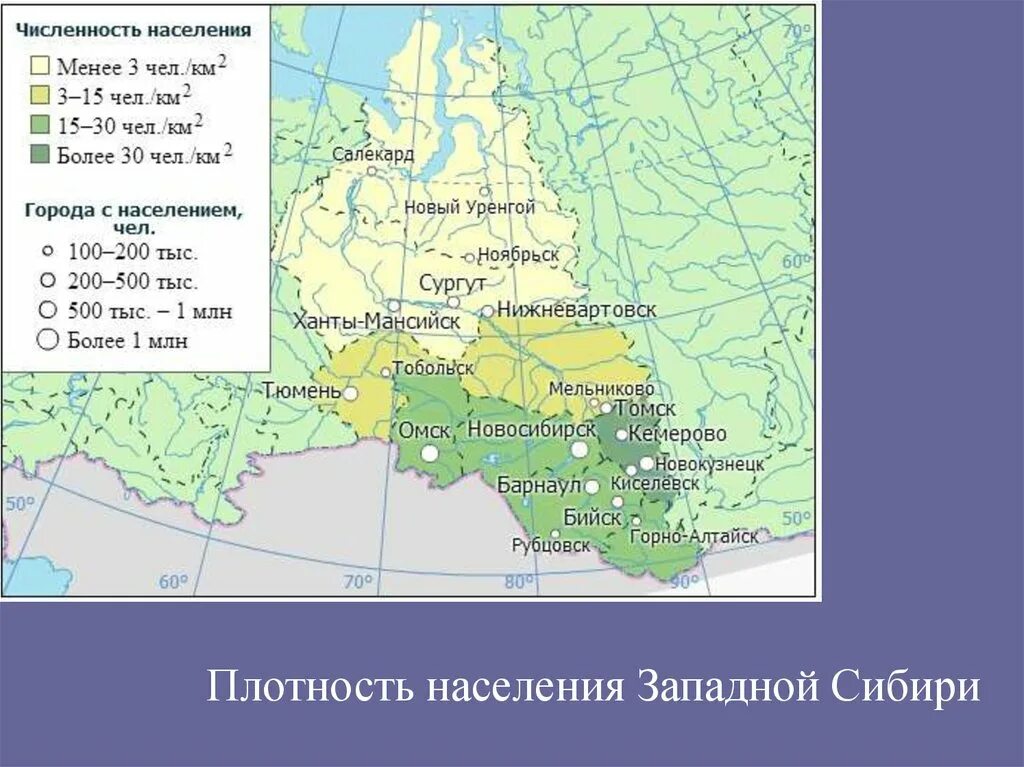 Какая плотность населения в сибири