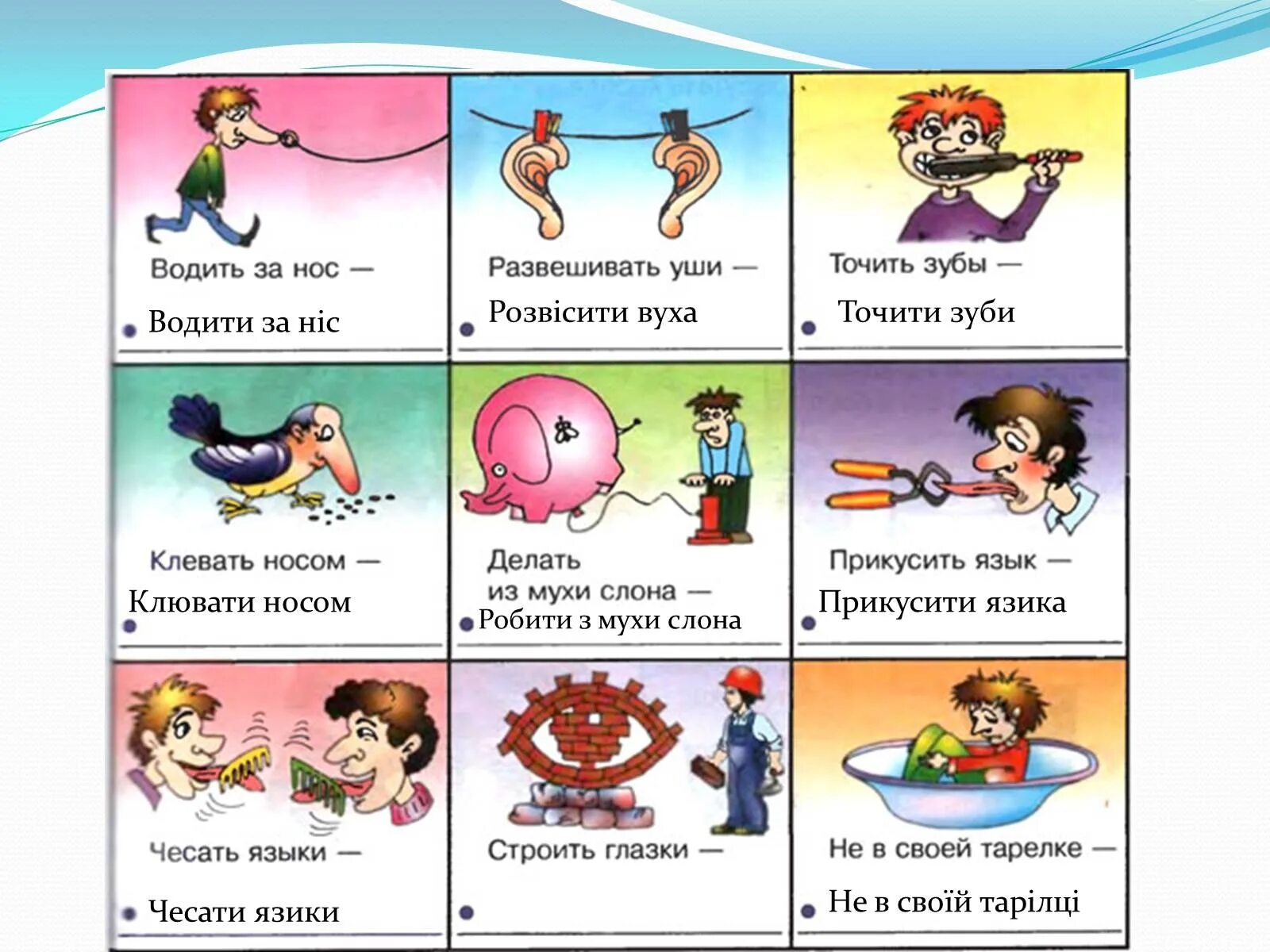 Глаголы со словом язык