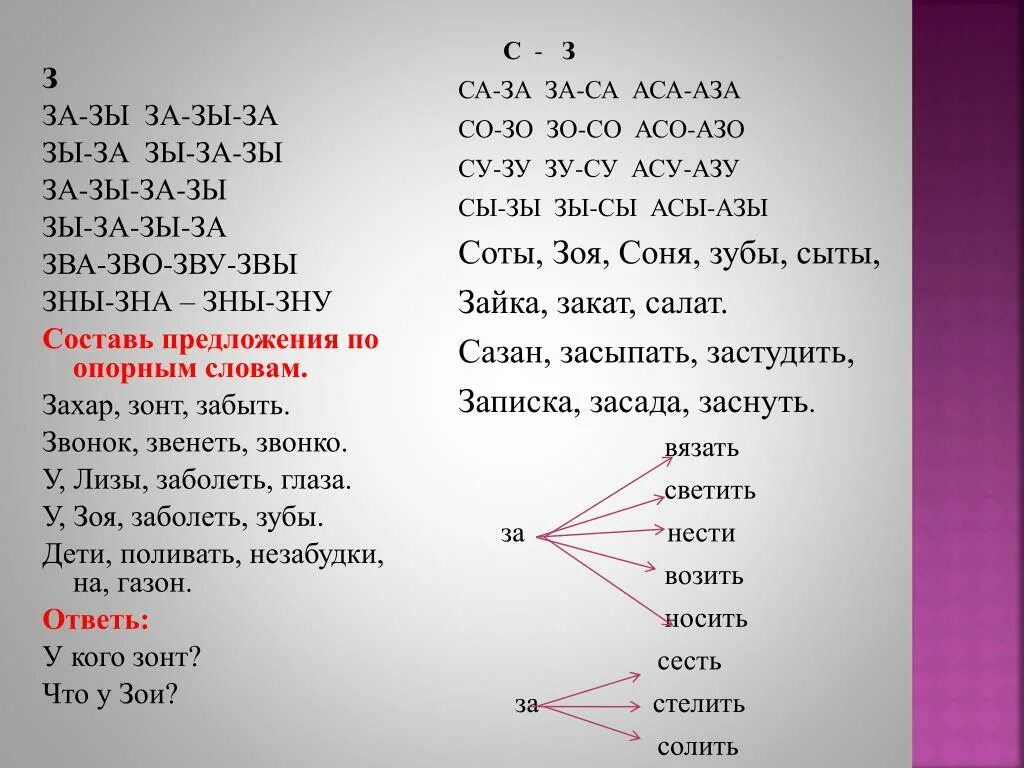 Слова которые заканчиваются на зо. Звуки зо ЗЫ ЗУ зи за. Слова за звук ЗУ. Слова на ЗЫ. Слоги за зо ЗУ.