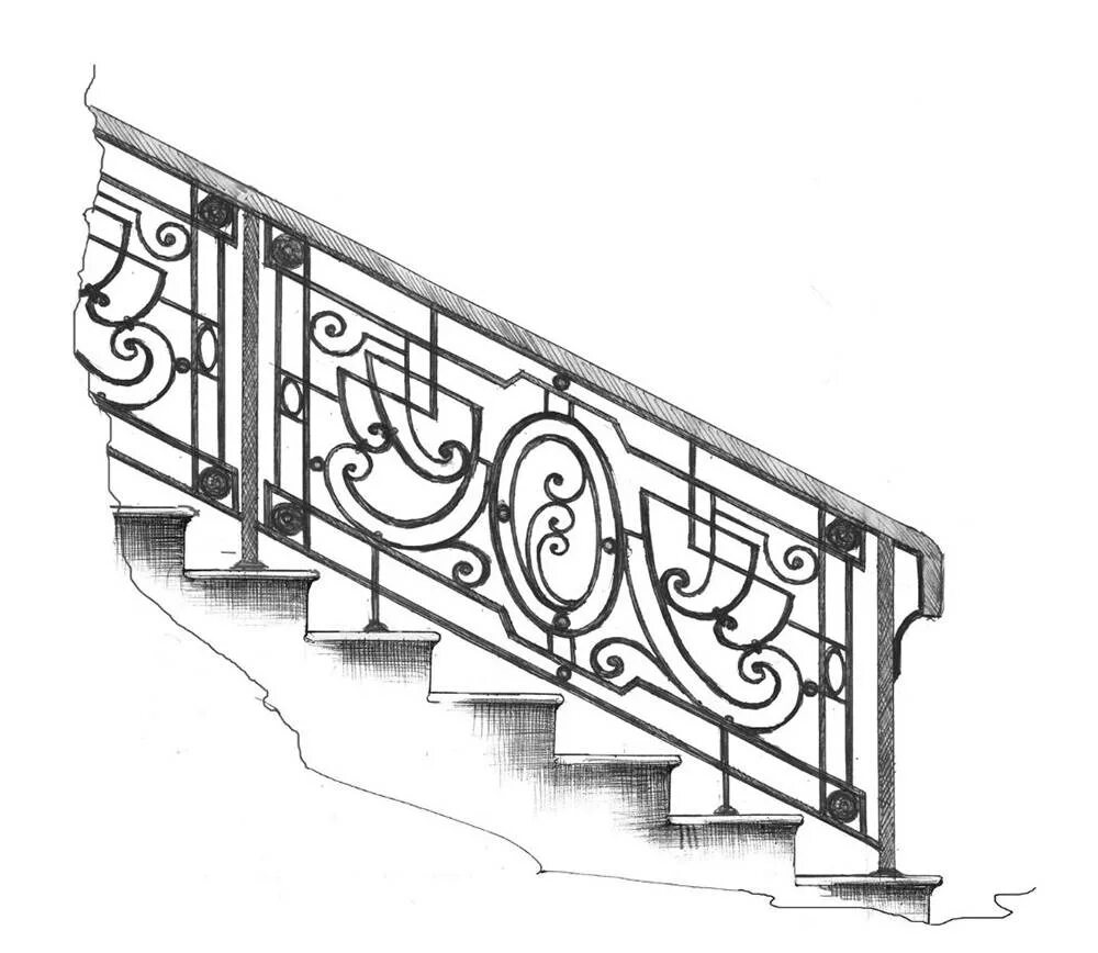 Кованые перила чертежи. Эскизы кованных лестничных перил. Кованое ограждение крыльца чертеж. Эскизы кованых ограждений для лестниц. Рисунки перил лестнице