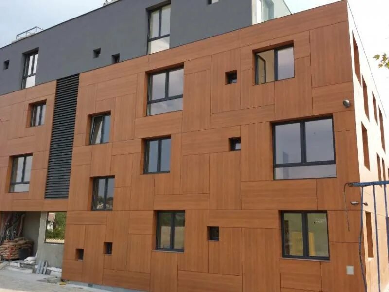 Пластиковые панели для наружной отделки. (hpl панели h-2100 мм). Вентфасад hpl панели. Фасад из пластика доце. Панель docke klinker 1103х432мм 0.