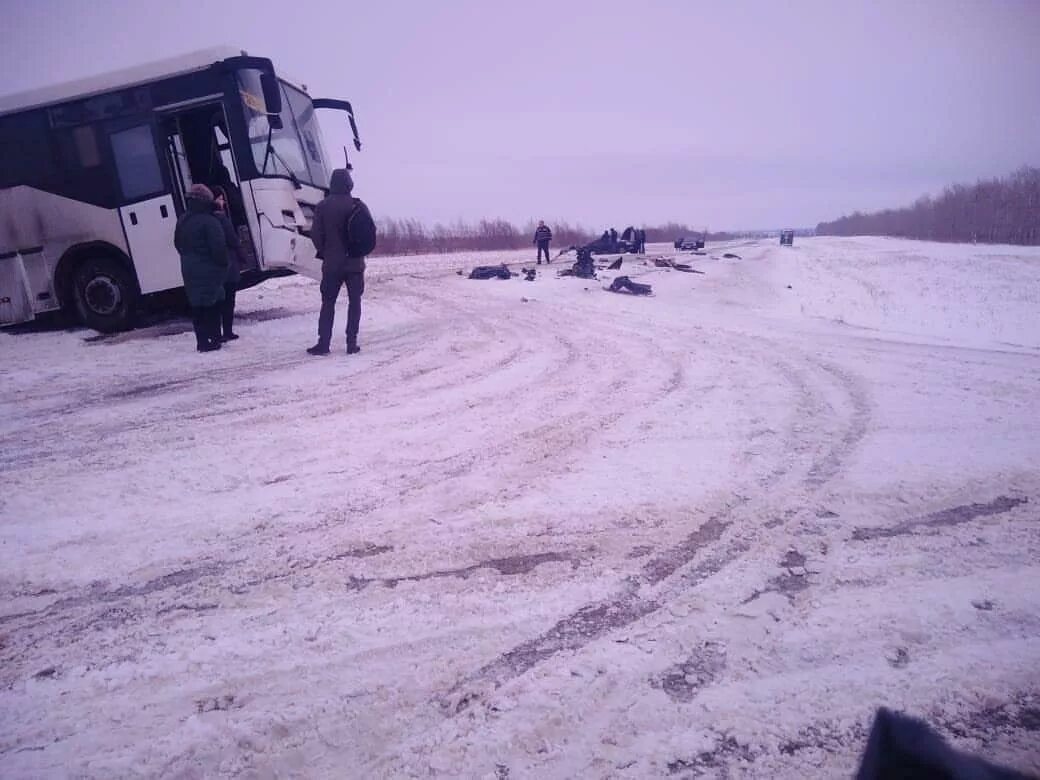 ДТП В Татарстан с участием автобуса. Автобус казань камское