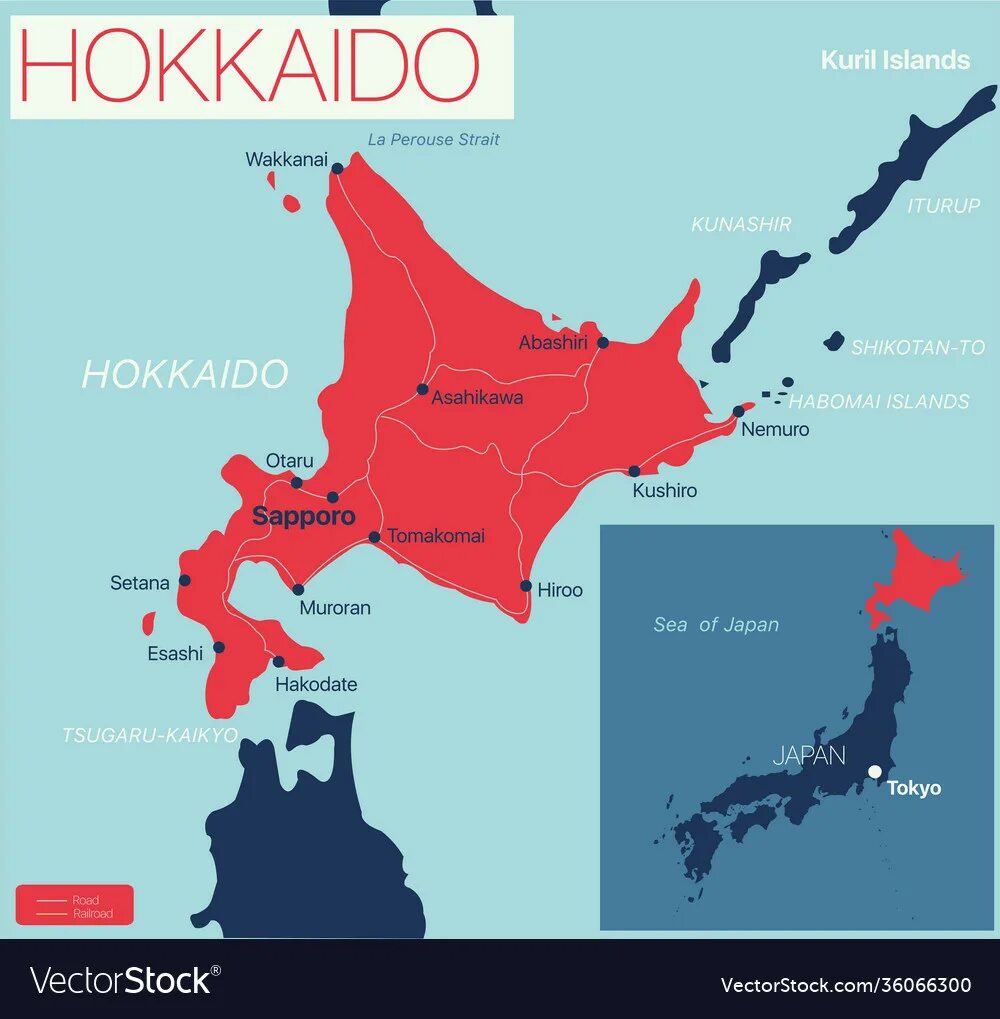 Остров Хоккайдо на карте. Хоккайдо русский остров Матсмай. Подробная карта Хоккайдо.