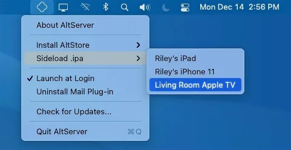 A connection to altserver