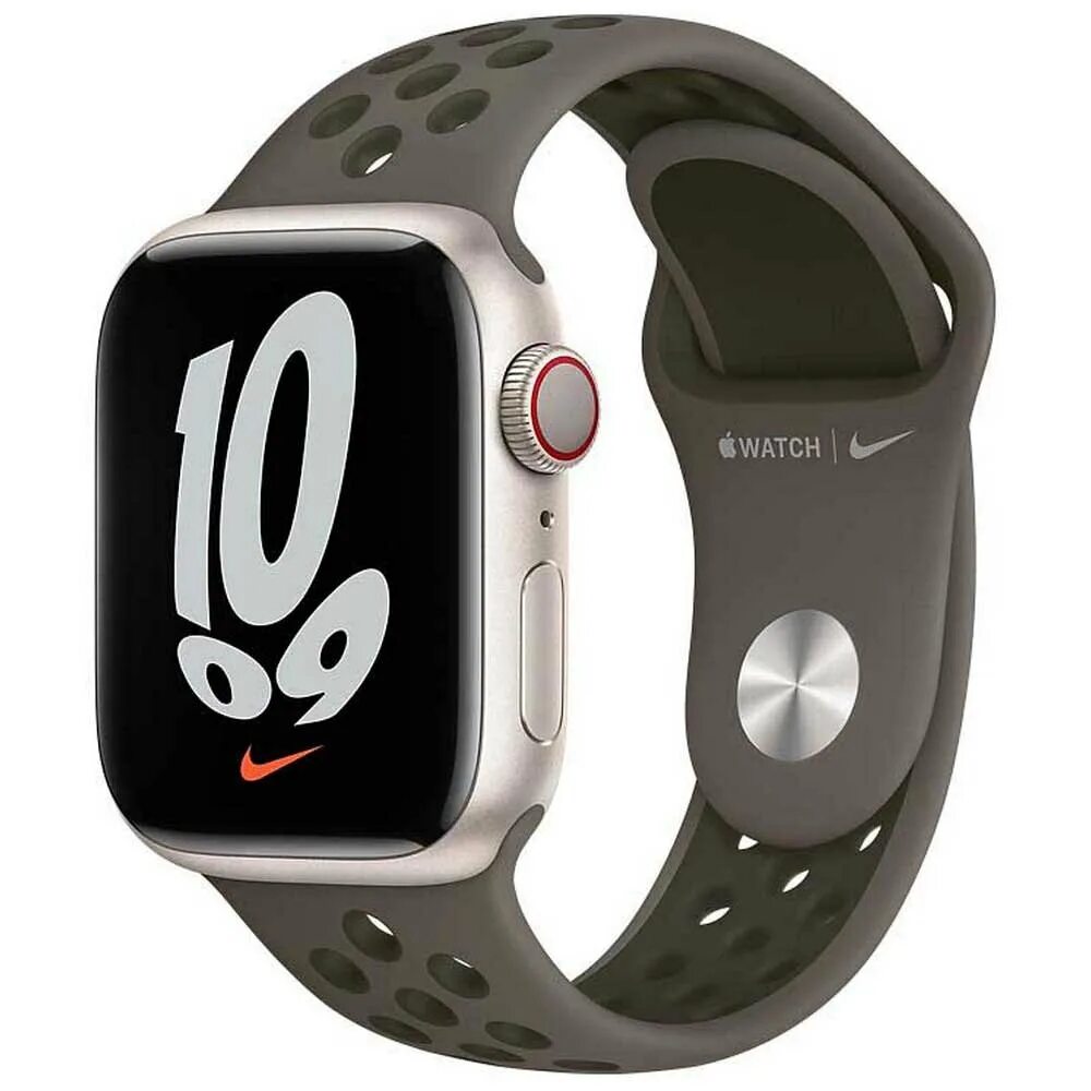 Apple nike sport band. Часы Apple watch Nike Series 8 GPS 45мм корпус из алюминия сияющая звезда. Ремешок Apple Sport Band Olive. Apple watch se Nike 44. Спортивный ремешок Nike для Apple watch 45.