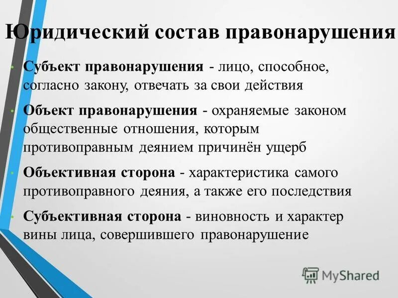 Правовая характеристика административного правонарушения