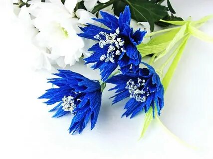 Василек из бумаги