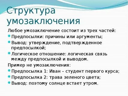 Это логическое умозаключение от общего к частному