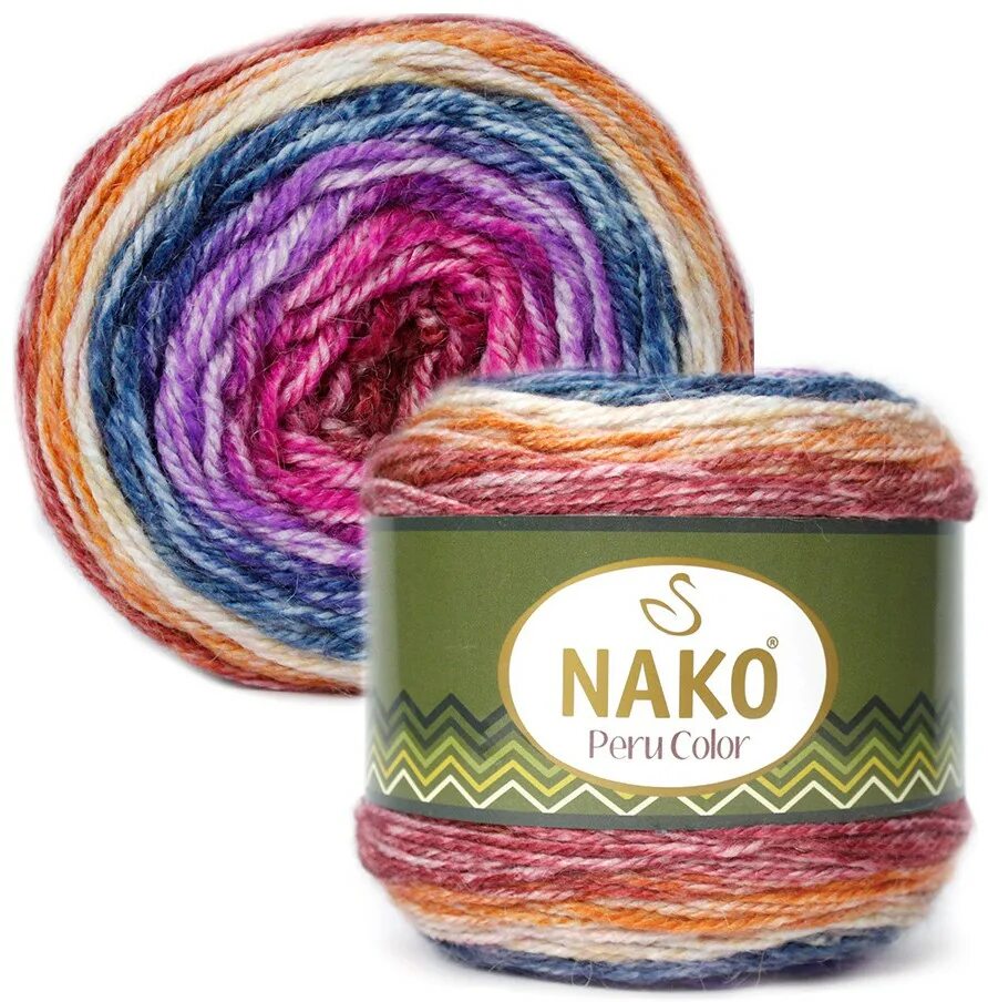 Пряжа Нако Перу колор. Пряжа Нако меланжевая. Nako Peru Color 32187. Нако пряжа секционная.