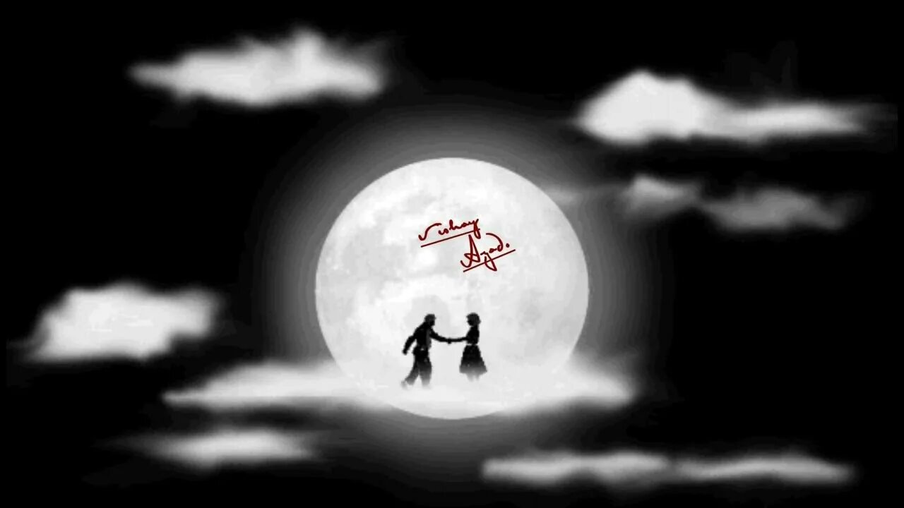 Луна рассталась. Танцы при лунном свете. Танцующая пара под луной. Двое танцует на фоне Луны. Парень под луной.