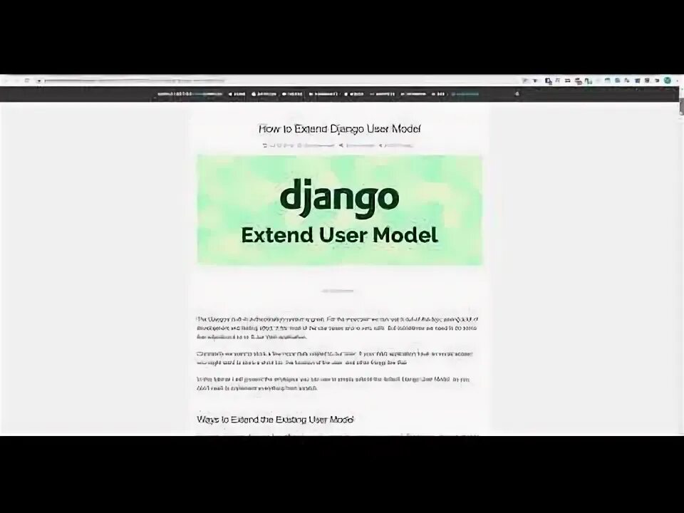 Django user model