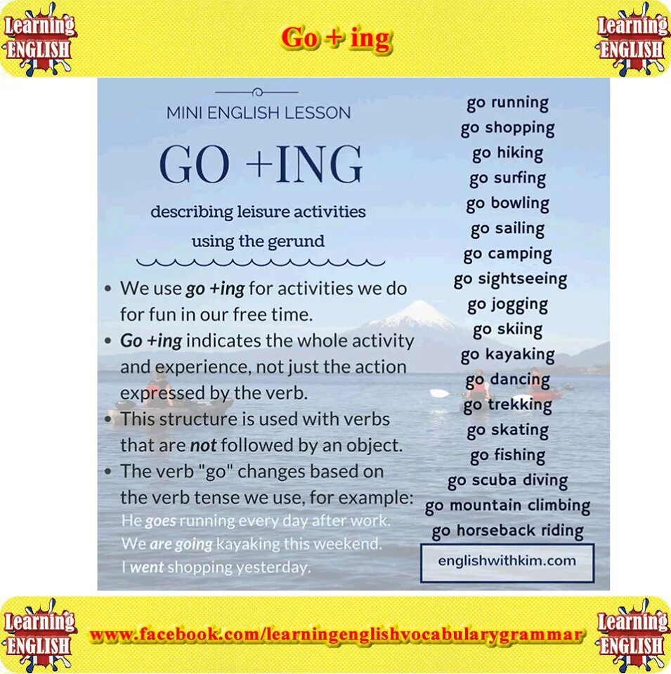 Go + ing. Go плюс ing. Глагол go с ing. Activities for ing. We go shopping yesterday