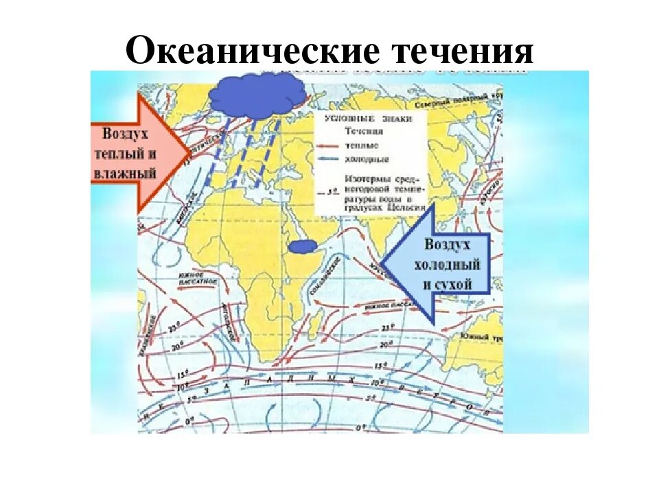 Какое океаническое течение оказывает наибольшее влияние. Океанические течения климатообразующий фактор. Теплые Океанические течения. Схема океанических течений. Океанические течения 6 класс география.