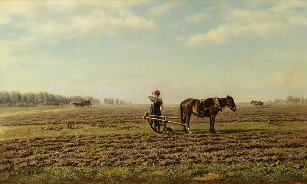 Два землепашца. Клодт «на пашне»(1872).