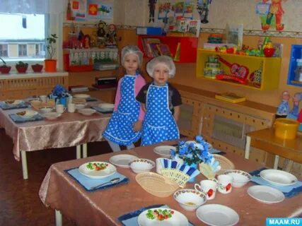Сервировка стола в детском саду
