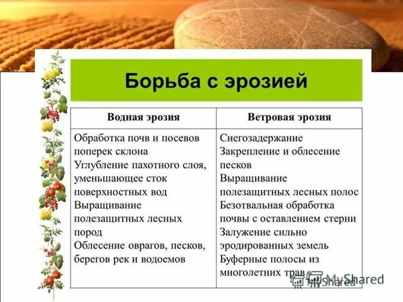 Пути решения эрозии