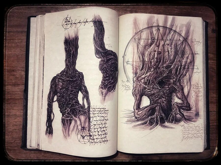 артбук храм монохромный ужас