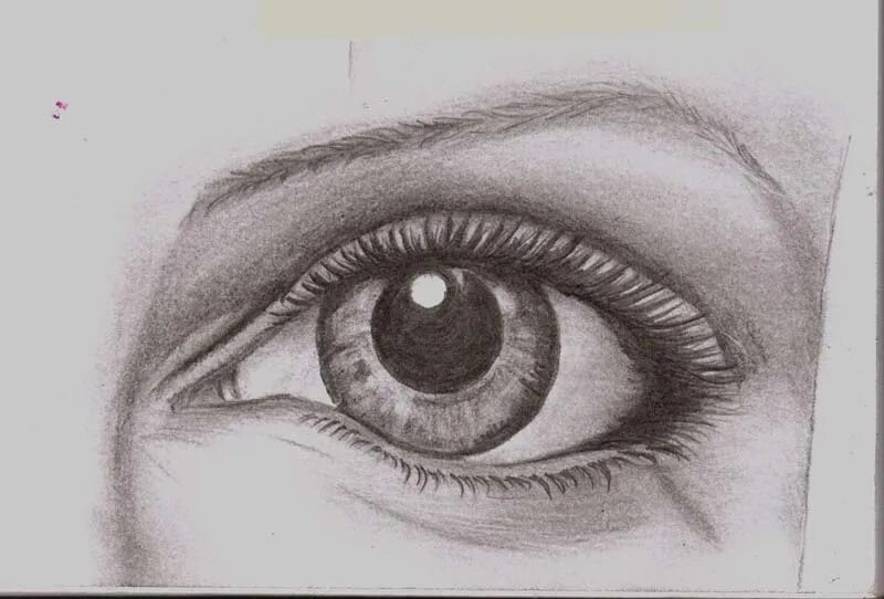 Объемный глаз рисунок