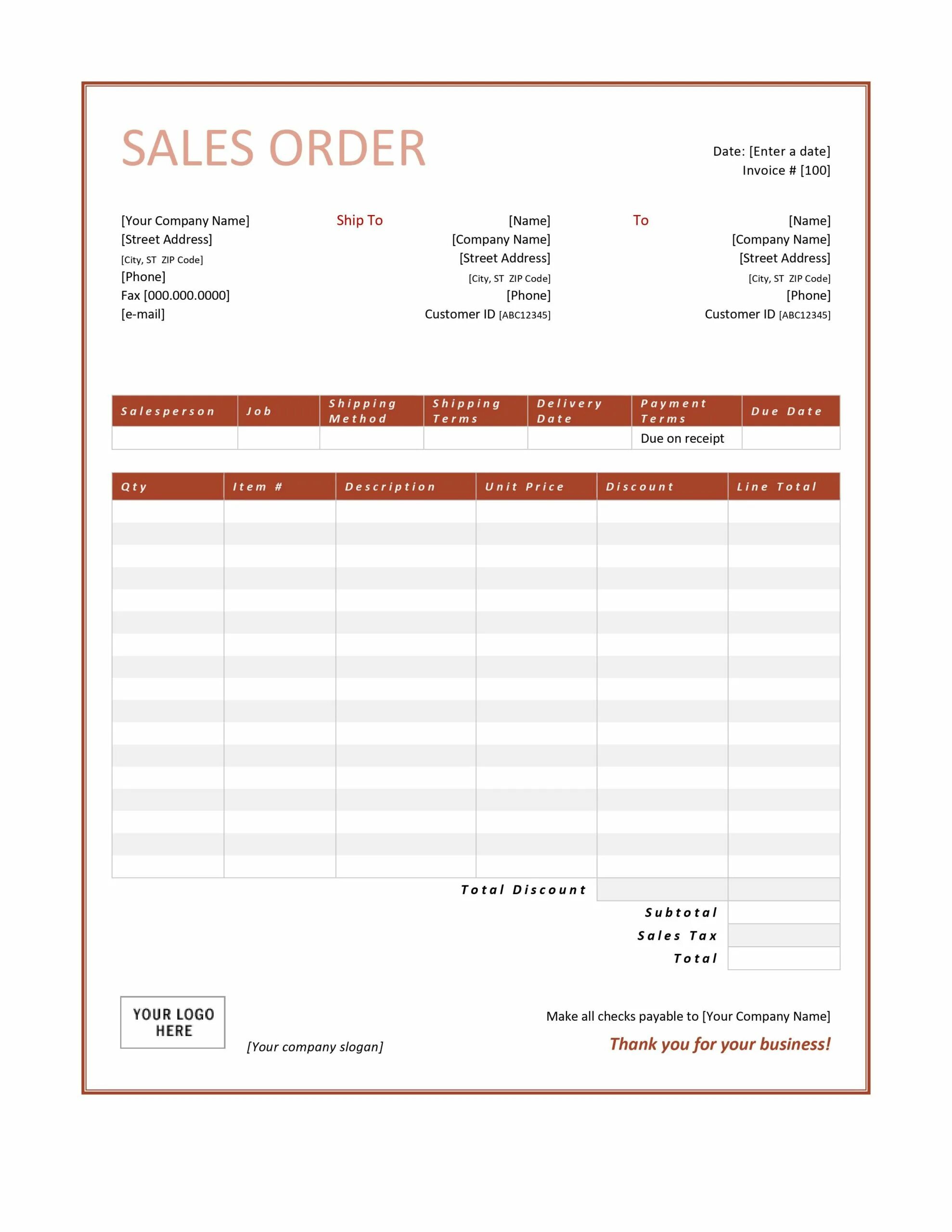 Sales order. Perfect order Template логистика. Order form for Production.
